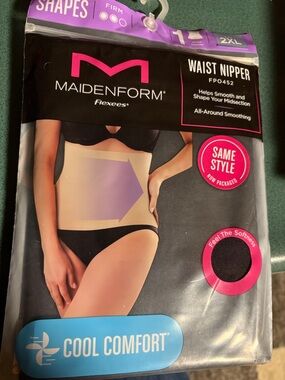 New 2XL Maidenform Black Cool Comfort Waist Nipper Shapewear
